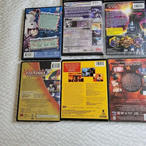 Anime DVDs Animated Stories Lot Gundam Inuyasha Iria Transformers Beast Wars TV - Picture 15 of 16